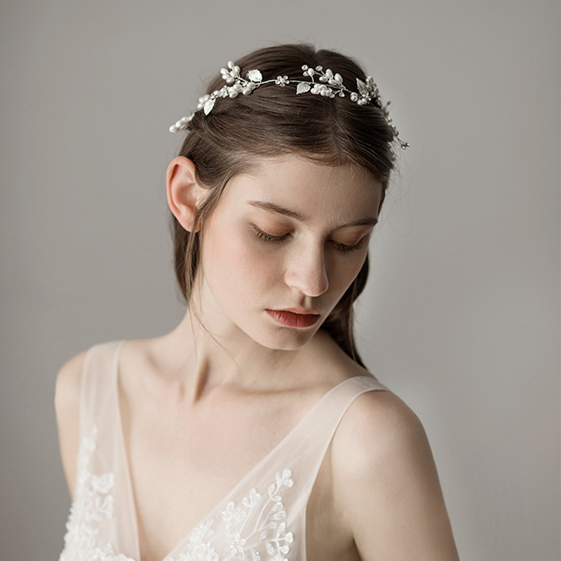 Simple Wedding Headbands With Pearl Bridal Headpieces