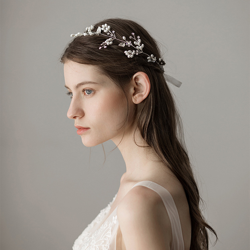 Simple Wedding Headbands With Pearl Bridal Headpieces