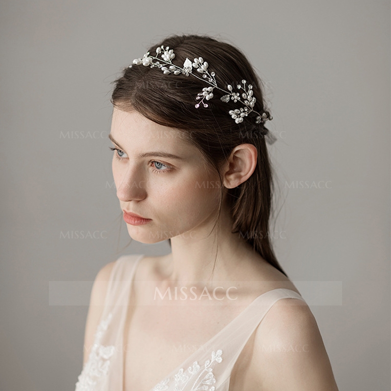 Simple Wedding Headbands With Pearl Bridal Headpieces