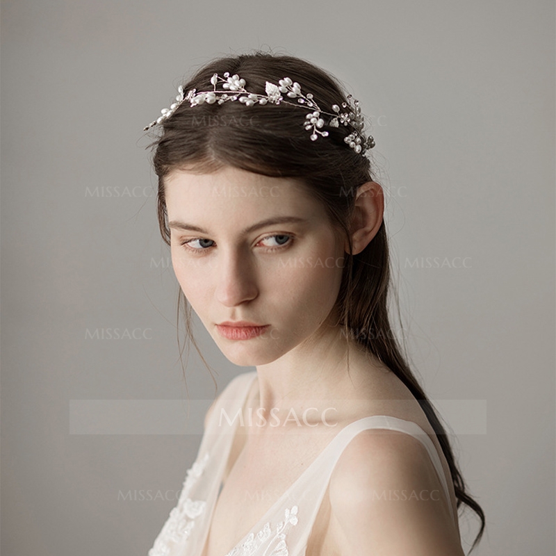 Simple Wedding Headbands With Pearl Bridal Headpieces