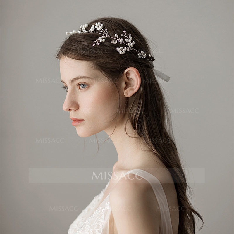 Simple Wedding Headbands With Pearl Bridal Headpieces