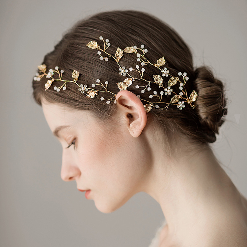 Wedding Headbands With Leaf Bridal Headpieces