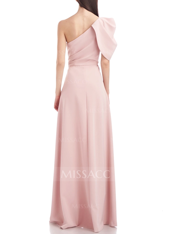 Jumpsuit/Pantsuit One-Shoulder Elastic Satin Mother Of The Bride Dresses With High Split