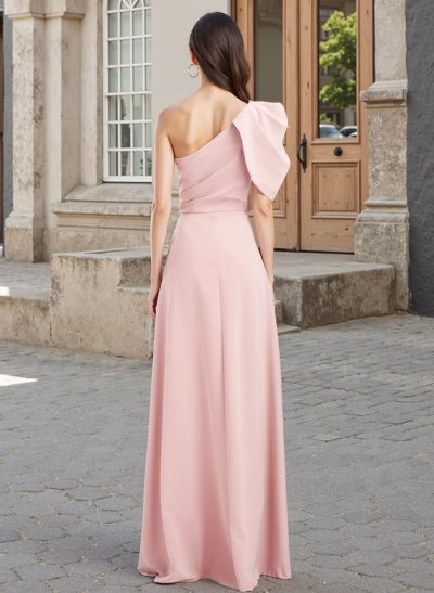 Jumpsuit/Pantsuit One-Shoulder Elastic Satin Mother Of The Bride Dresses With High Split