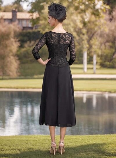 Sheath/Column Chiffon(Non-Stretch) Mother Of The Bride Dresses With Lace