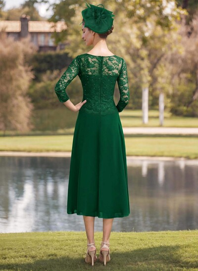 Sheath/Column Chiffon(Non-Stretch) Mother Of The Bride Dresses With Lace