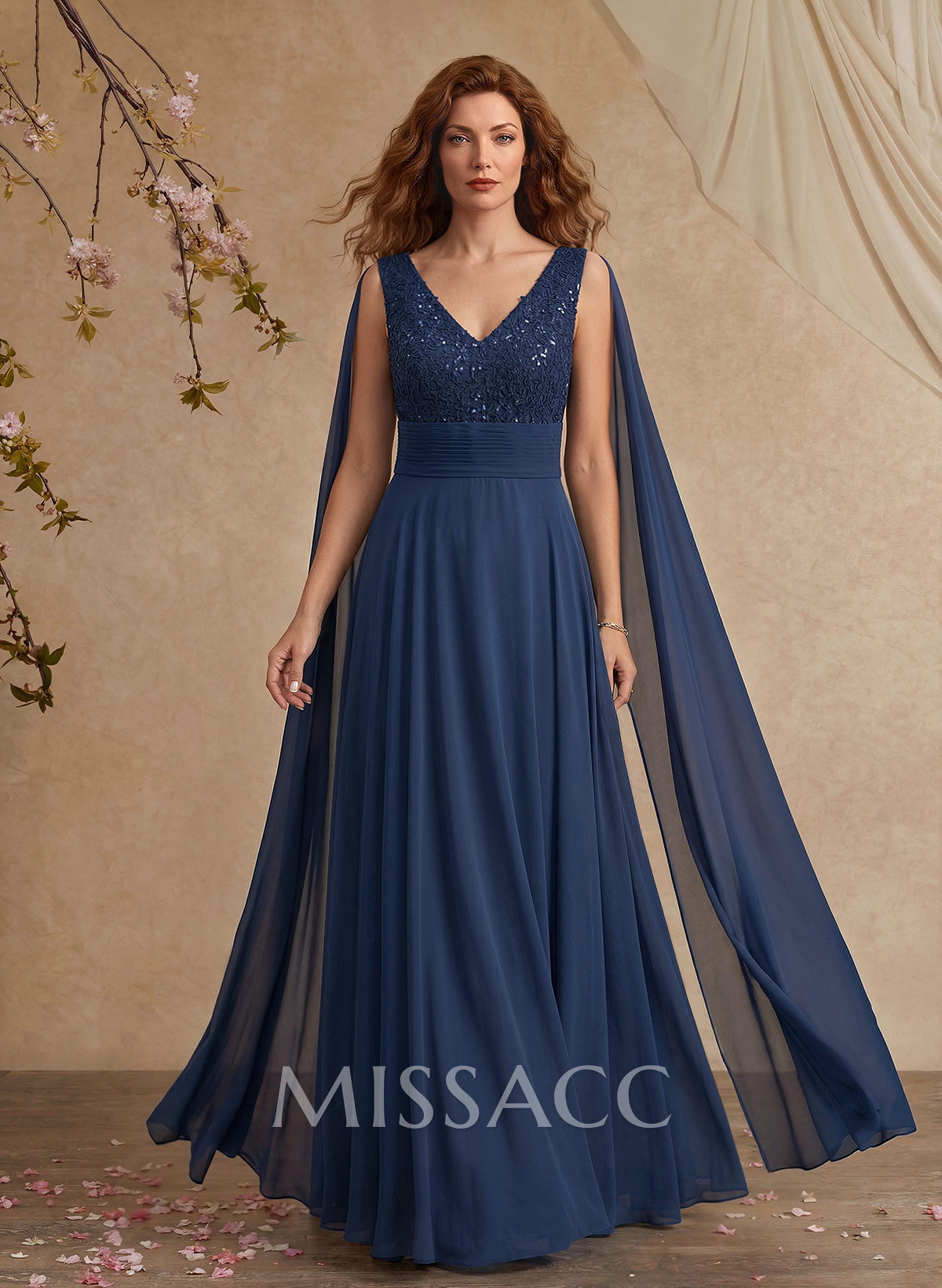 Unique Shoulder Side Drape V-Neck Chiffon Mother Of The Bride Dresses Unique Shoulder Side Drape V-Neck Chiffon Mother Of The Bride Dresses