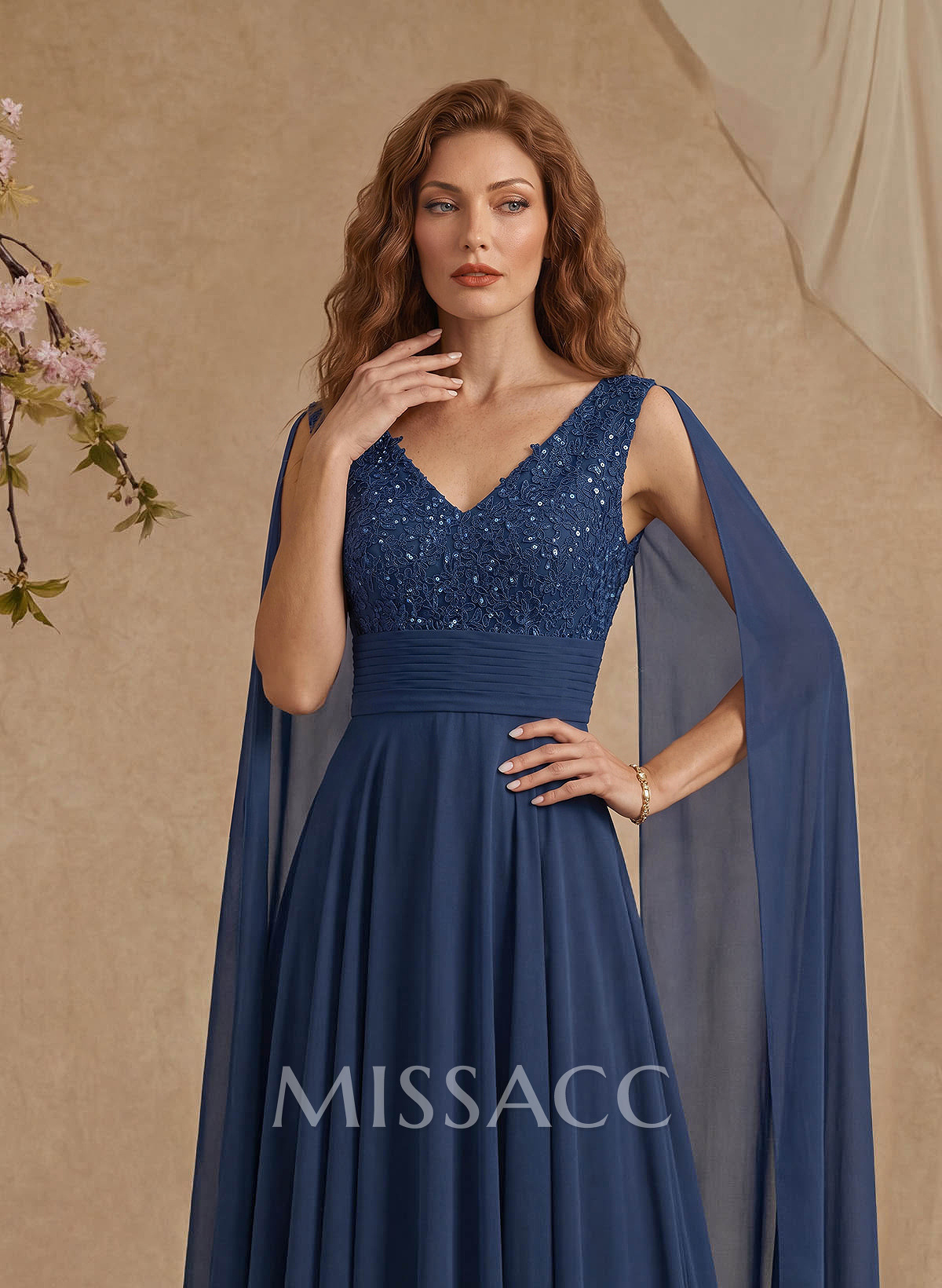 Unique Shoulder Side Drape V-Neck Chiffon Mother Of The Bride Dresses Unique Shoulder Side Drape V-Neck Chiffon Mother Of The Bride Dresses