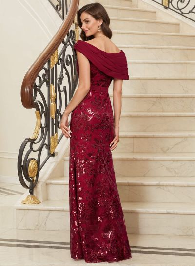 Sheath/Column Chiffon Mother Of The Bride Dresses With Sequins