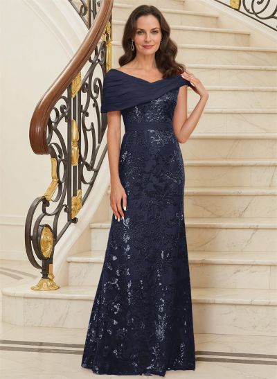 Bedazzled Asymmetrical Wrap Off Shoulder Mother Of The Bride Dresses With Floral Skirt