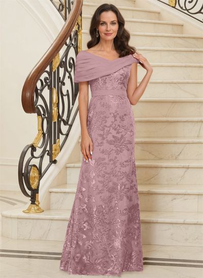 Sheath/Column Chiffon Mother Of The Bride Dresses With Sequins