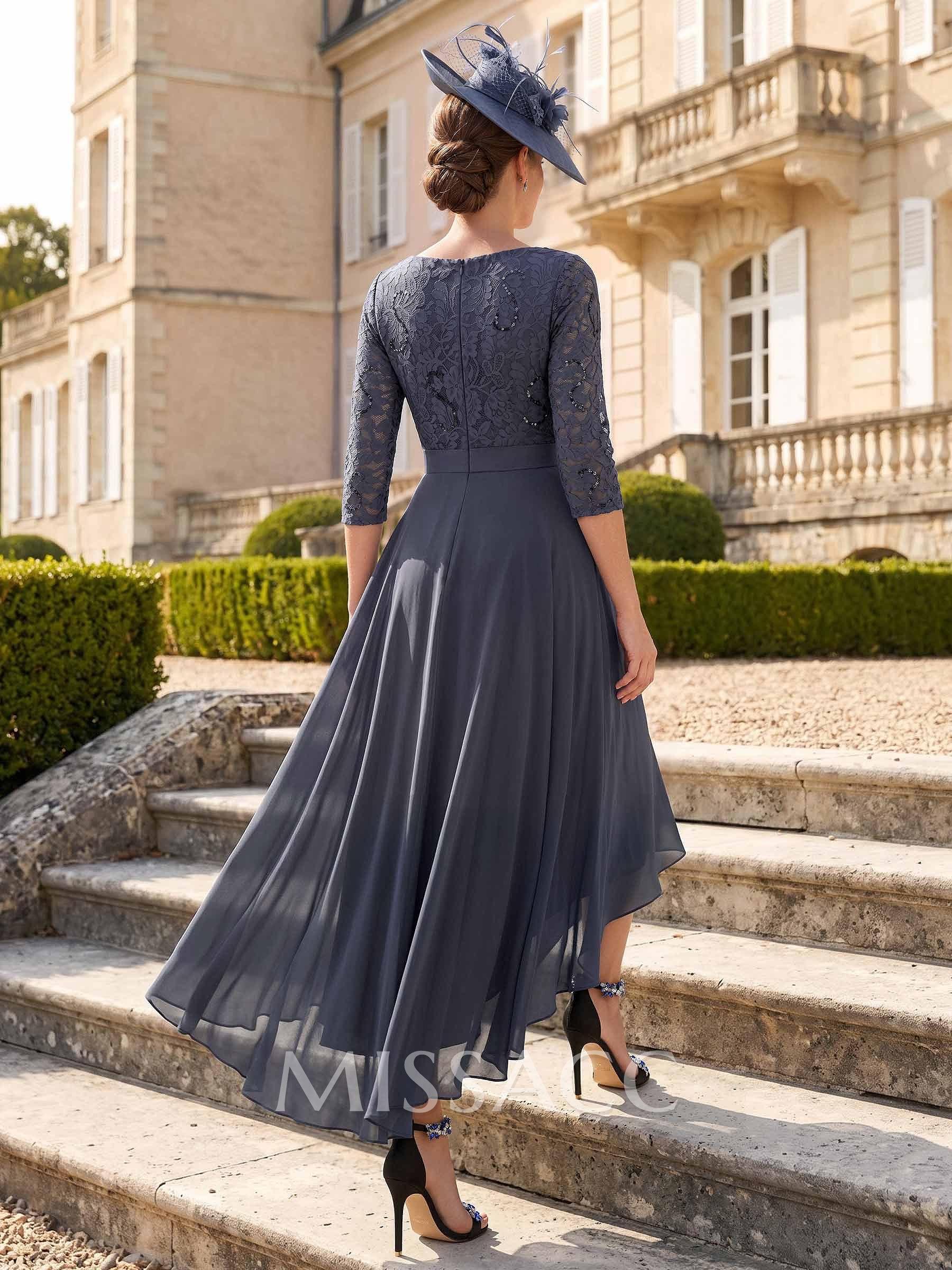 A-Line Scoop Neck Chiffon Mother Of The Bride Dresses With Lace A-Line Scoop Neck Chiffon Mother Of The Bride Dresses With Lace