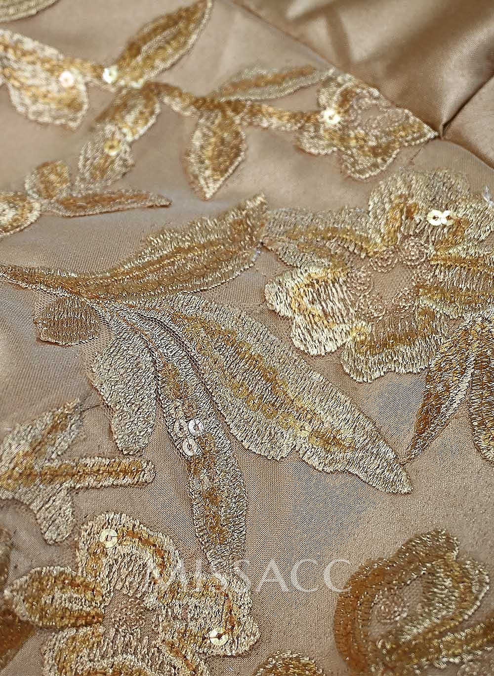 Exquisite Semi Sheer Illusion Lace Applique Neck Mother Of The Bride Dresses With Bow Accented