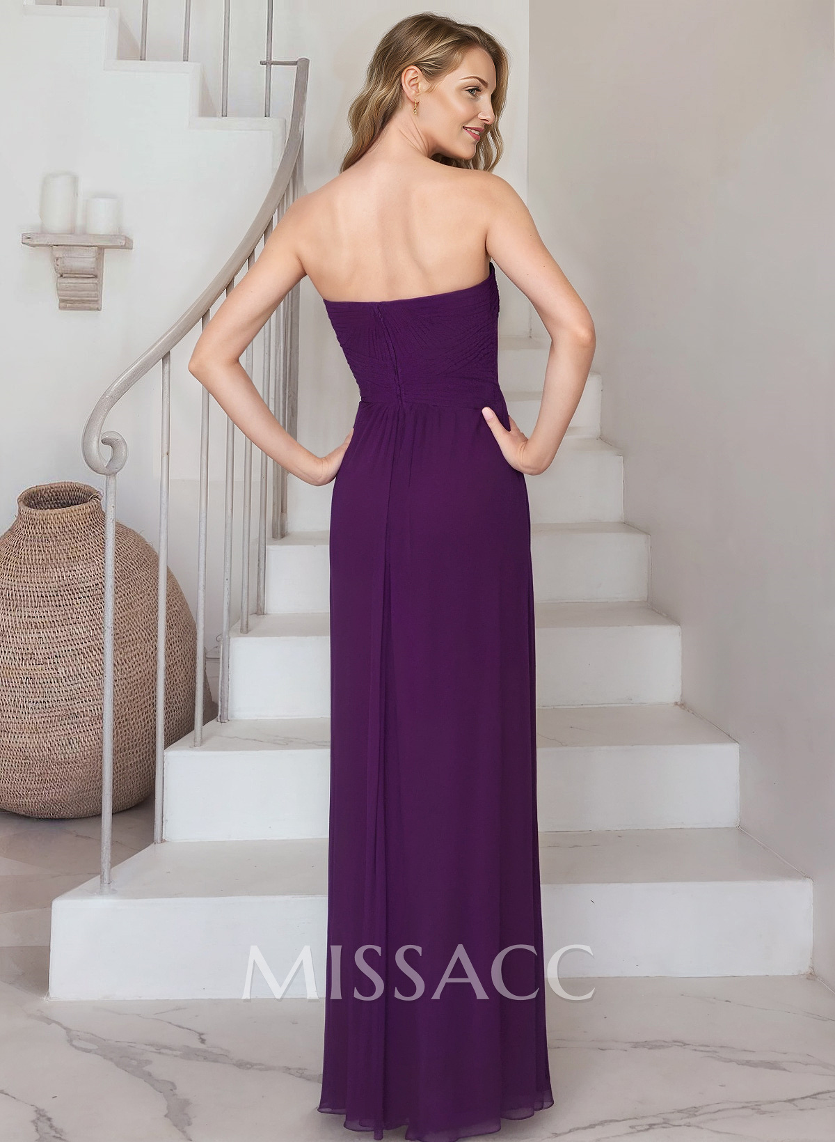 Classic Sweetheart Neck Strapless Chiffon Mother Of The Bride Dresses With Shawl