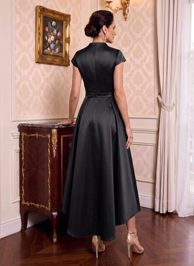 Modest V-Neck Cap Strsps Mother Of The Bride Dresses With 3D Floral