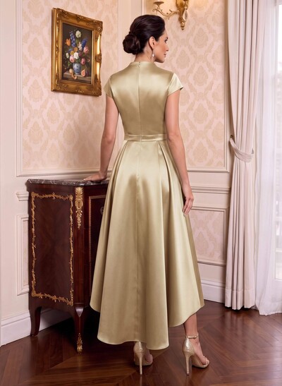 Modest V-Neck Cap Strsps Mother Of The Bride Dresses With 3D Floral