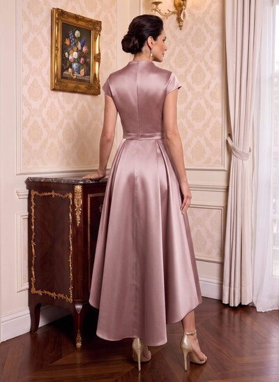 Modest V-Neck Cap Strsps Mother Of The Bride Dresses With 3D Floral