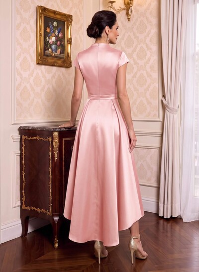 Modest V-Neck Cap Strsps Mother Of The Bride Dresses With 3D Floral