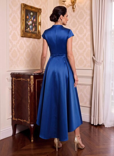 Modest V-Neck Cap Strsps Mother Of The Bride Dresses With 3D Floral