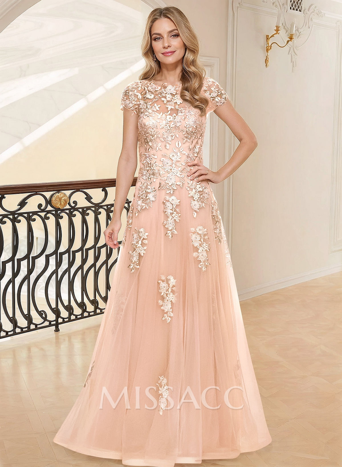 Dreamy Illusion Semi Sheer Illusion Neck Mother Of The Bride Dresses With Lace Applique Dreamy Illusion Semi Sheer Illusion Neck Mother Of The Bride Dresses With Lace Applique