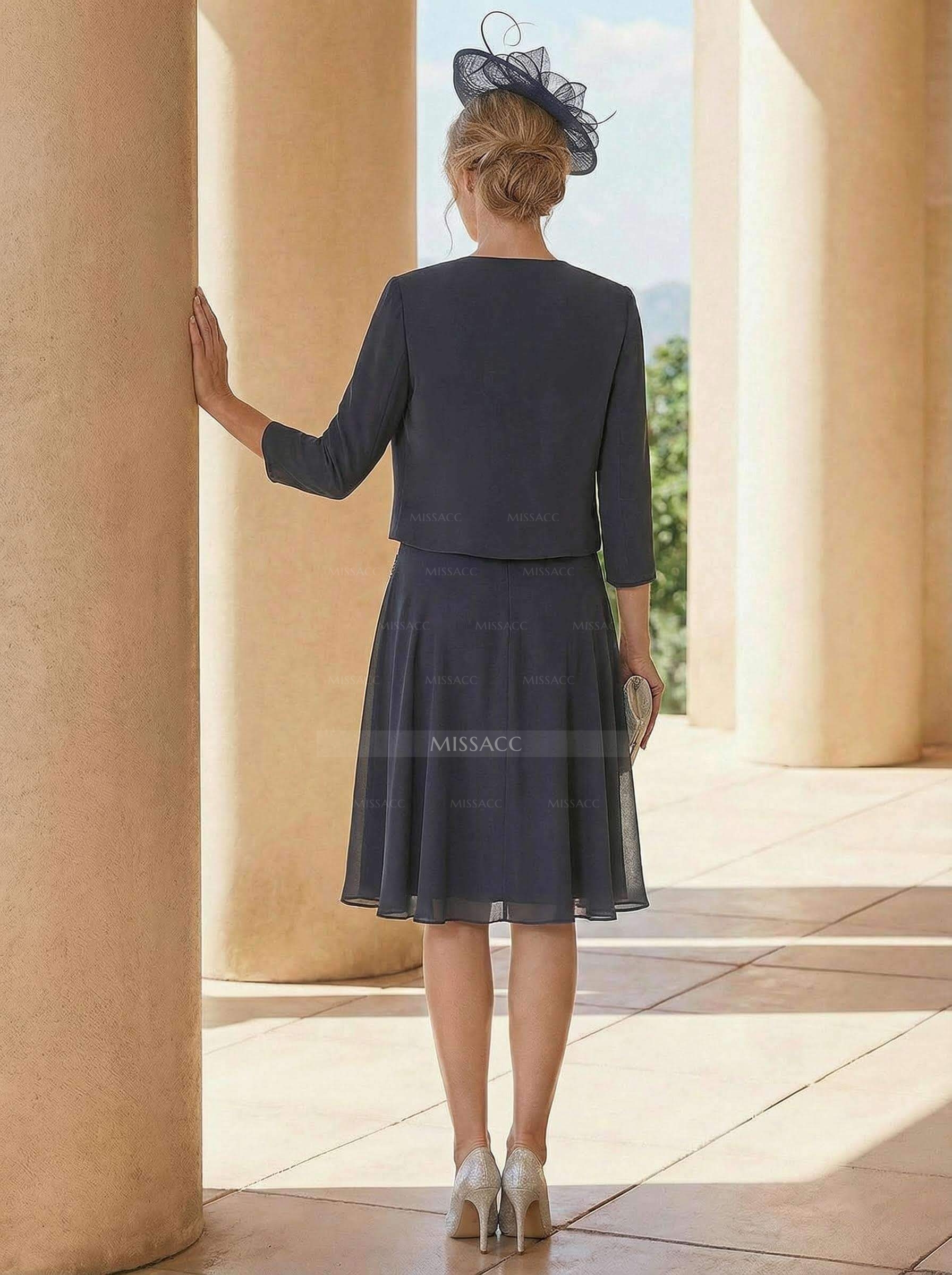 Exquisite Semi Sheer Illusion Lace Applique Neck Mother Of The Bride Dresses With Jacket