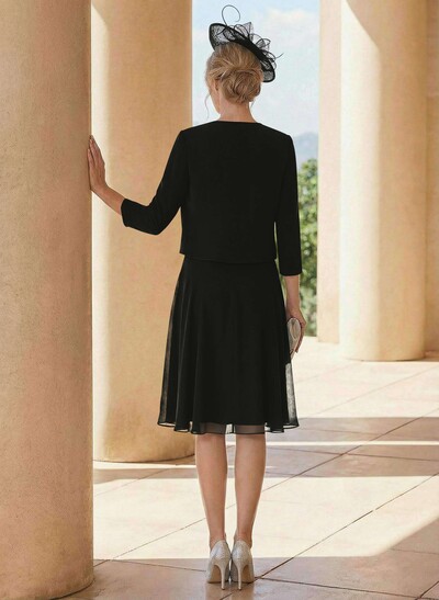 Exquisite Semi Sheer Illusion Lace Applique Neck Mother Of The Bride Dresses With Jacket