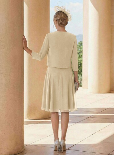 Exquisite Semi Sheer Illusion Lace Applique Neck Mother Of The Bride Dresses With Jacket