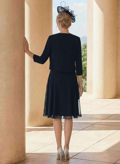 Exquisite Semi Sheer Illusion Lace Applique Neck Mother Of The Bride Dresses With Jacket