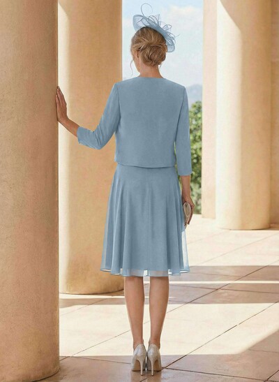 Exquisite Semi Sheer Illusion Lace Applique Neck Mother Of The Bride Dresses With Jacket