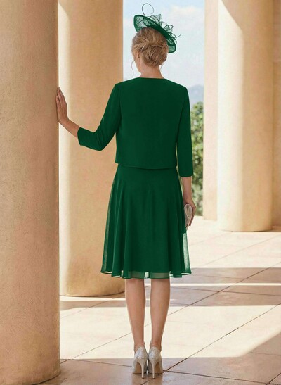 Exquisite Semi Sheer Illusion Lace Applique Neck Mother Of The Bride Dresses With Jacket