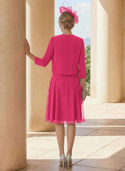 Exquisite Semi Sheer Illusion Lace Applique Neck Mother Of The Bride Dresses With Jacket