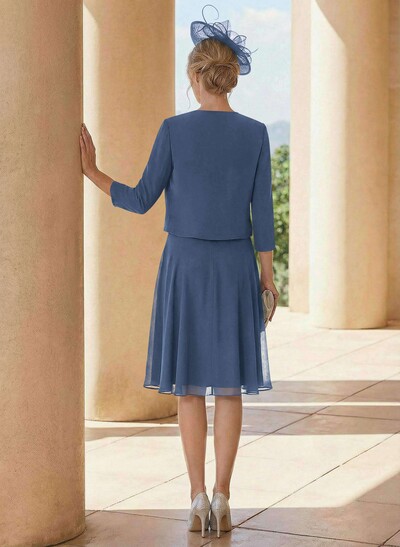 Exquisite Semi Sheer Illusion Lace Applique Neck Mother Of The Bride Dresses With Jacket