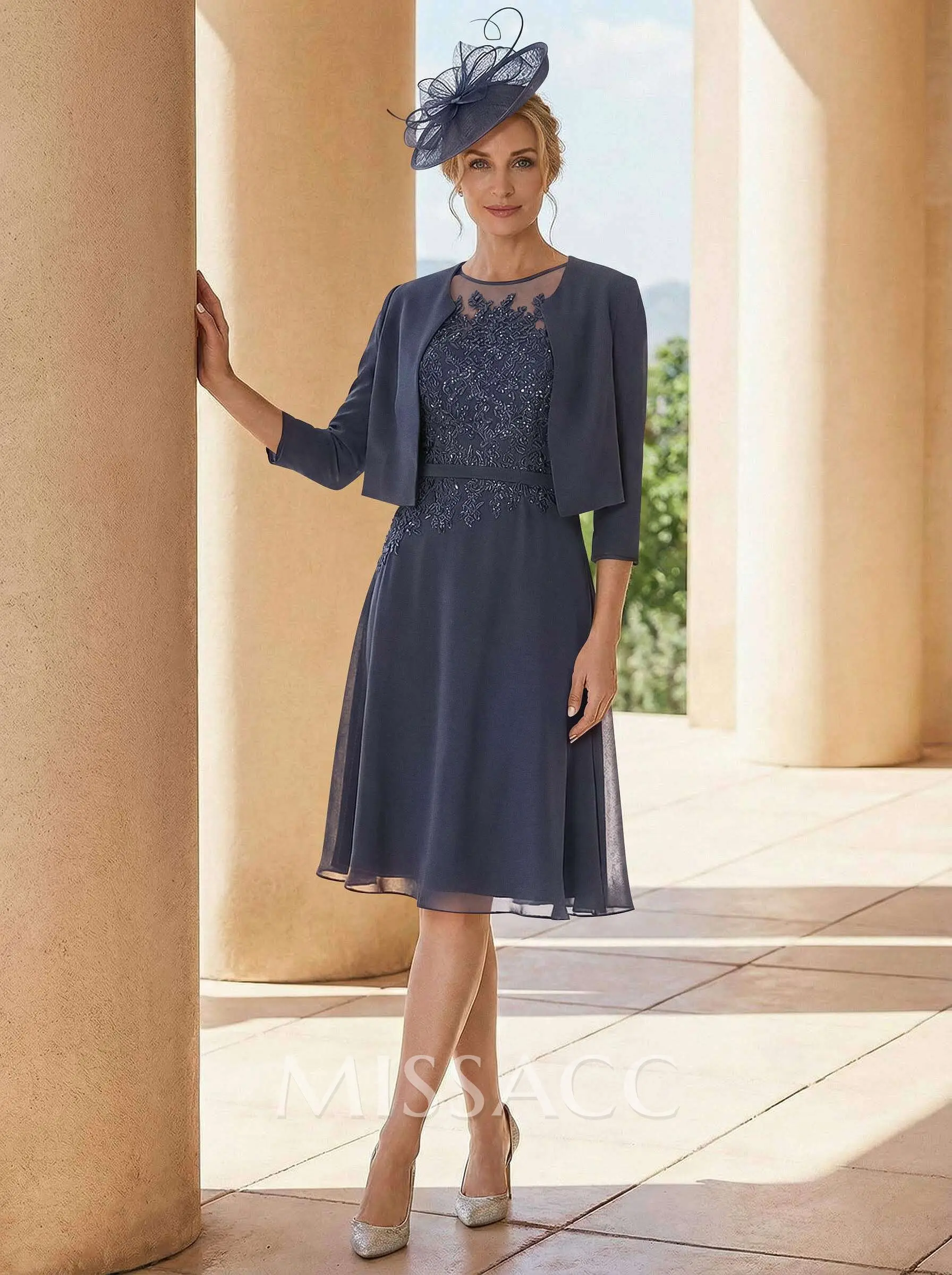 lace dress and jacket mother of bride 2 Pieces A-Line/Princess Square Collar Chiffon Mother of the Bride Dresses with Jacket Lace Ankle-Length 3/4 Sleeves Sage