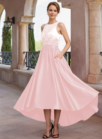 Luxury Two Tone Satin And Lace Applique Mother Of The Bride Dresses With Jacket