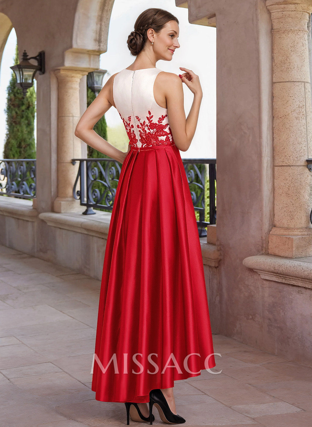 Luxury Two Tone Satin And Lace Applique Mother Of The Bride Dresses With Jacket
