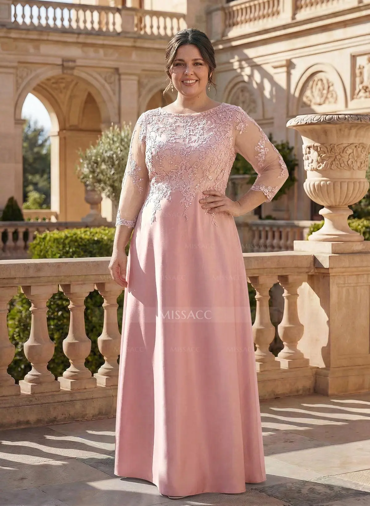 chinese dress ladies Lace Long Sleeves Prom Dresses Plus Size Formal Gown main image 1