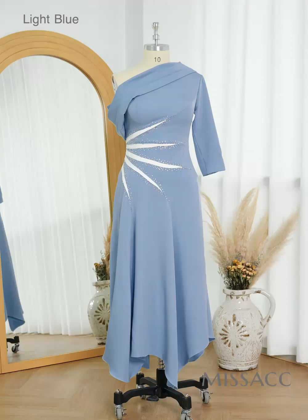 Unique A-Line Ruched One-Shoulder Mother Of The Bride Dresses