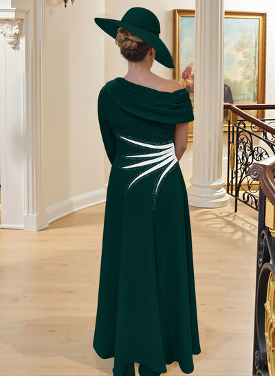 Unique A-Line Ruched One-Shoulder Mother Of The Bride Dresses