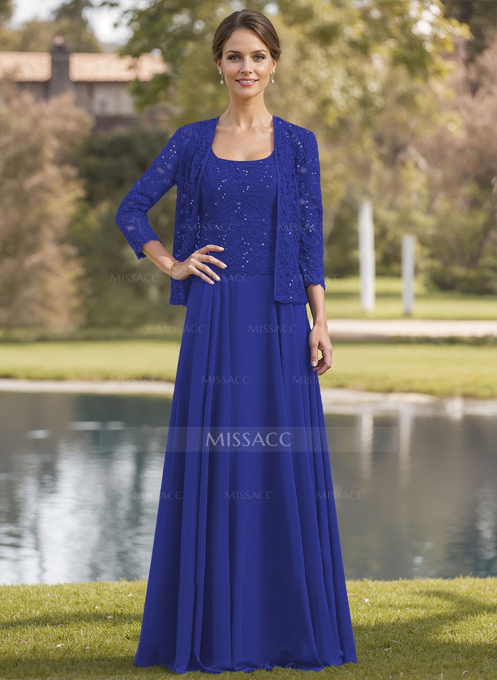 ★BAU by Bride And You★ NIA Notched collar Aline long dress BAU by Bride And You for Women | Modalova
