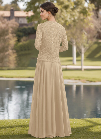 Sparkle A-Line Square Neckline Mother Of The Bride Dresses With Lace Jacket
