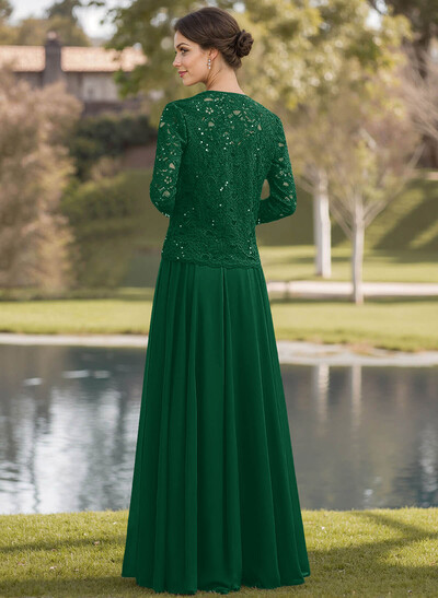 Sparkle A-Line Square Neckline Mother Of The Bride Dresses With Lace Jacket