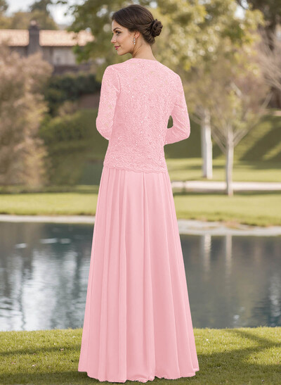 Sparkle A-Line Square Neckline Mother Of The Bride Dresses With Lace Jacket