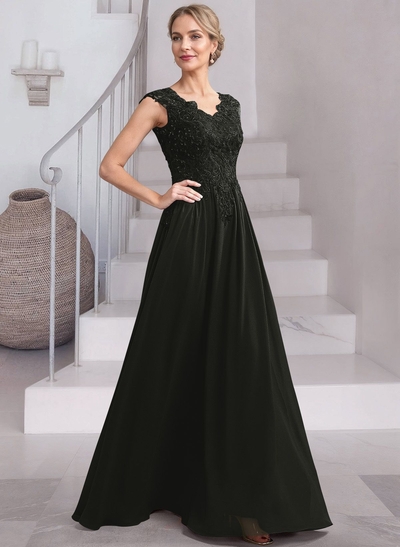 Exquisite A-Line V-Neck Floral Lace Mother Of The Bride Dresses With Wrap