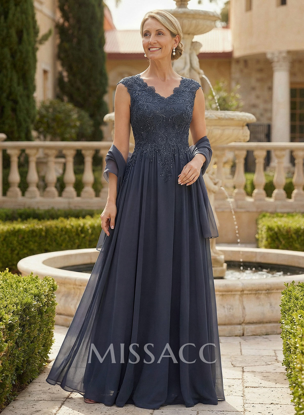 Exquisite A-Line V-Neck Floral Lace Mother Of The Bride Dresses With Wrap Exquisite A-Line V-Neck Floral Lace Mother Of The Bride Dresses With Wrap