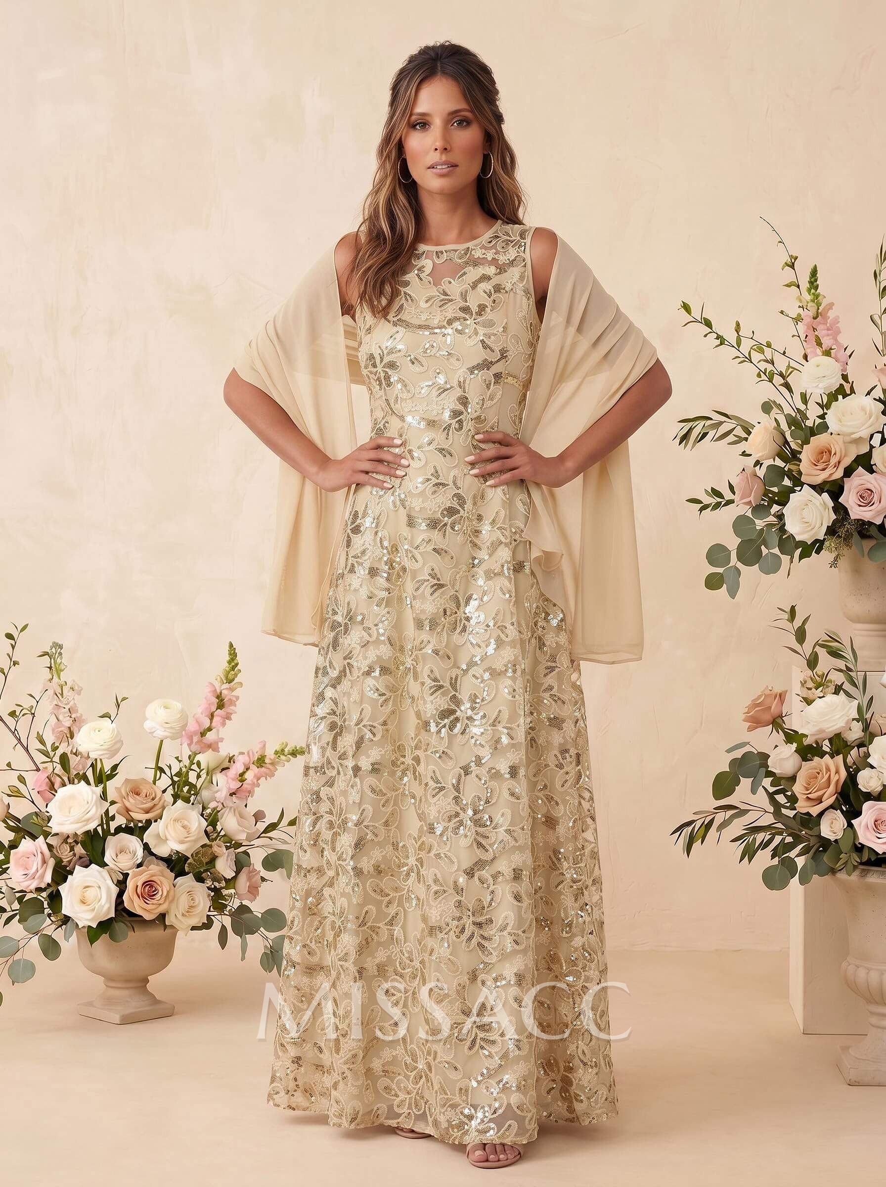 Open Front Chiffon Wrap &Shawl