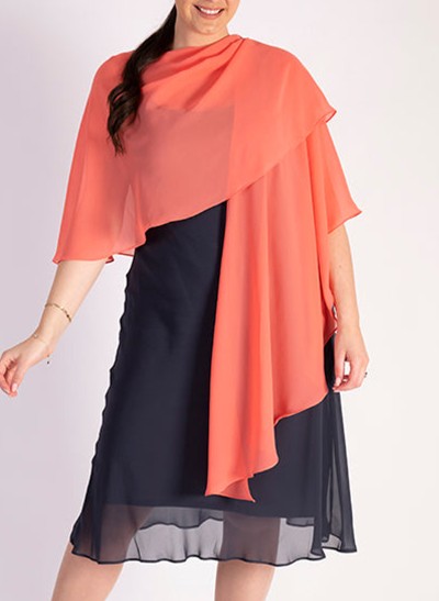 Open Front Chiffon Special Occasion Scarf Shawl