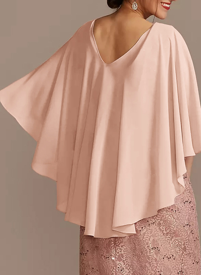 Open Front Special Occasion Chiffon Wrap &Shawl
