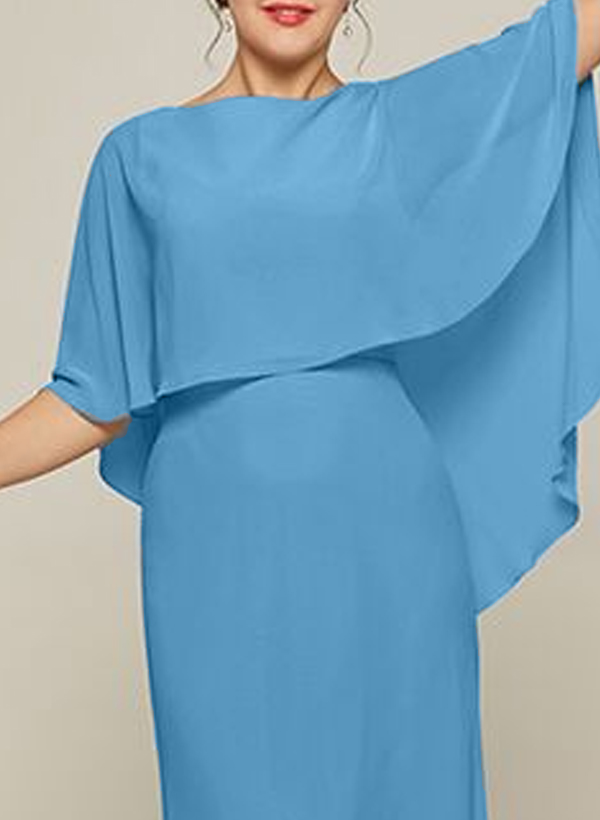 Pullover Special Occasion Scoop Neck Chiffon Cape