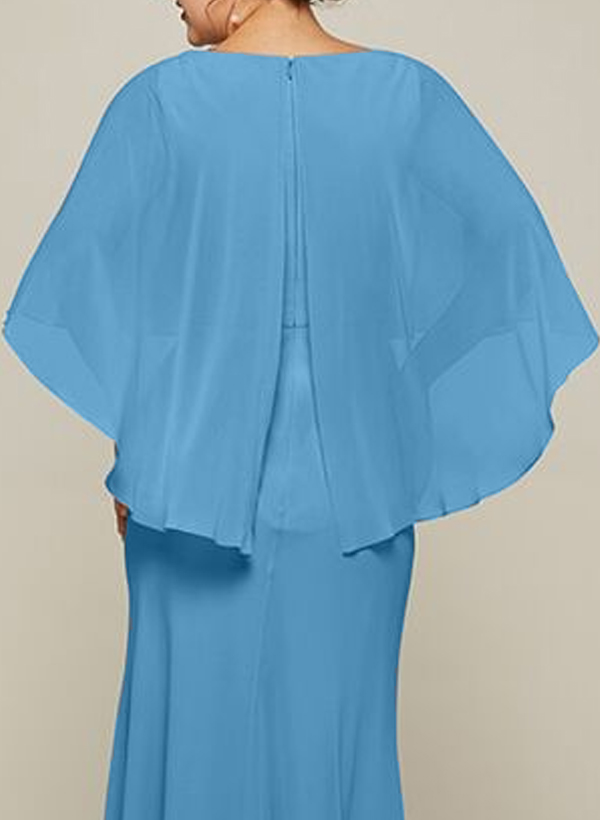 Pullover Special Occasion Scoop Neck Chiffon Cape