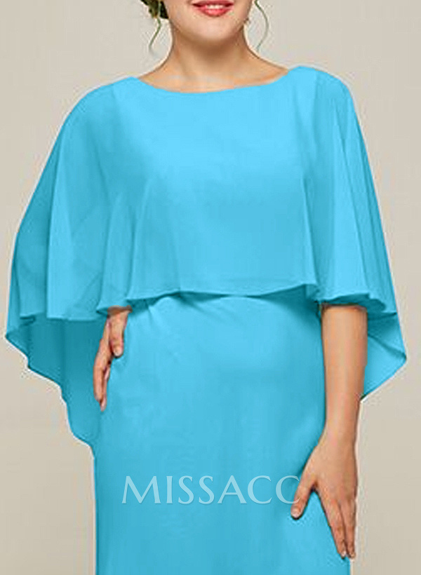 Pullover Special Occasion Scoop Neck Chiffon Cape Pullover Special Occasion Scoop Neck Chiffon Cape